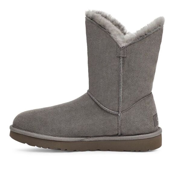 NEW Women’s UGG Constantine Satin Ribbon Winter Fur Boots Size 5 Gray - Picture 3 of 5